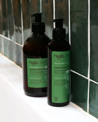Liquid Aleppo soap | Amber & Oud fragrance
