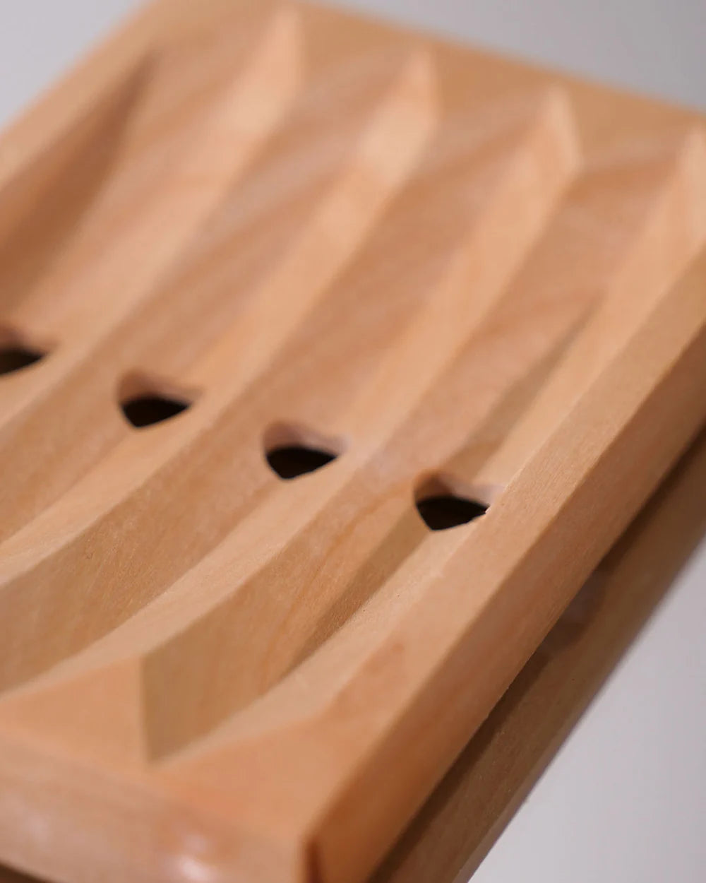 Wooden soap dish