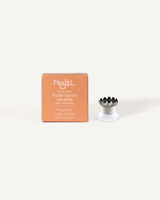 Magnetic soap dish with suction cup
